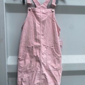 Pink Corduroy Jumper Dress
